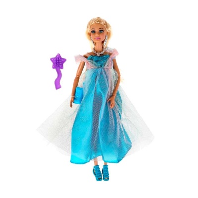 Кукла София беременная в синем платье Карапуз 001B1-BF12-S-BB